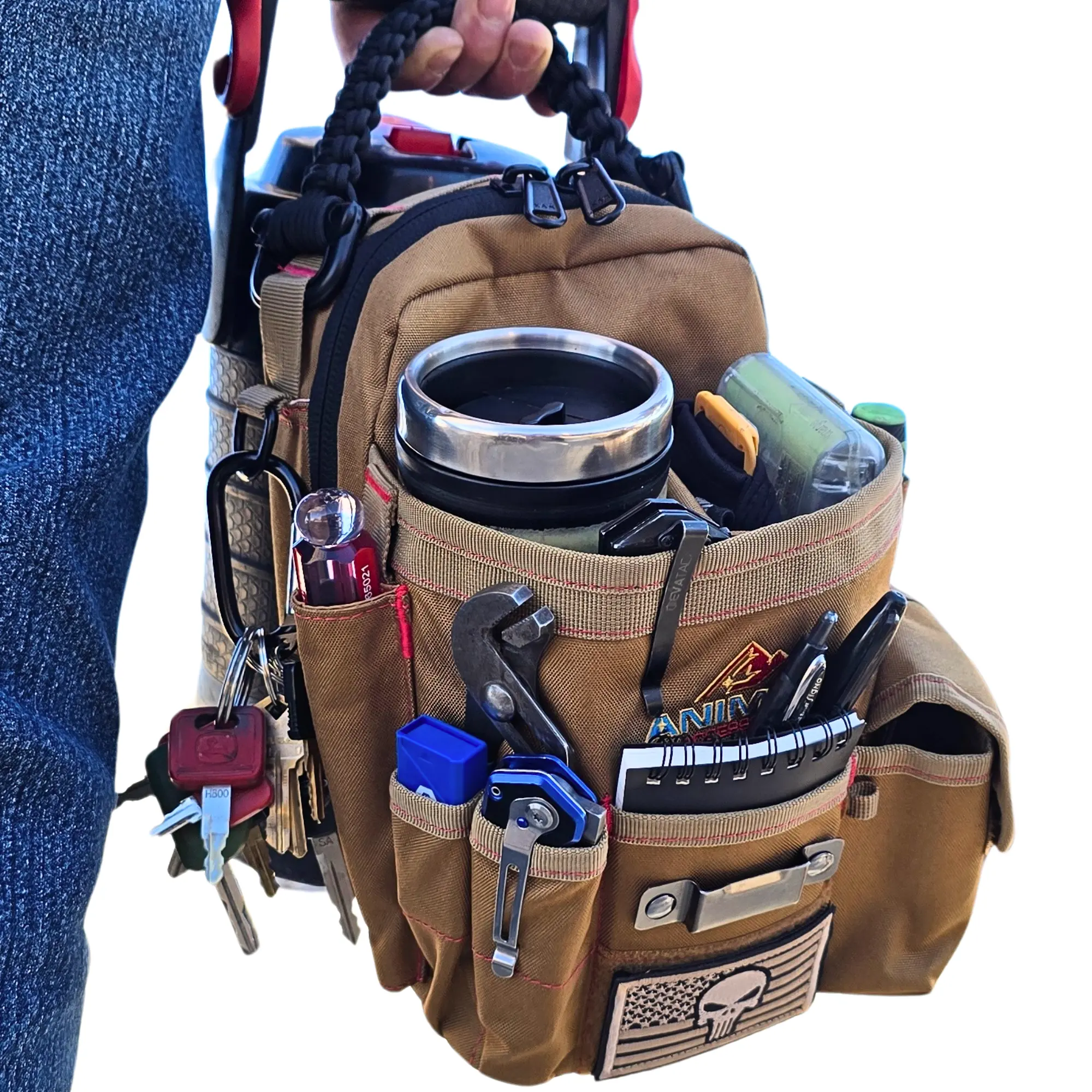 N52 Magnetic Tool Bag -Organization with Magnetic Backing Benefits. Ideal for Electricians, Mechanics, Technicians, Drivers, Sport, ATV, UTV, Travel, Work accessories