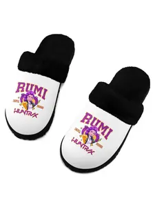HUNTER - Themed Women's Indoor Slippers with RUMI Design: Plush - Lined for Winter Warmth, Boasting Trendy Prints and Exceptional Comfort, Perfect for Stylish & Cozy Home Wear