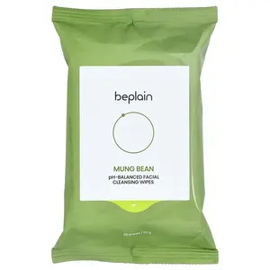 Beplain Mung Bean pH-Balanced Facial Cleansing Wipes, 20 Sheets, 110 g