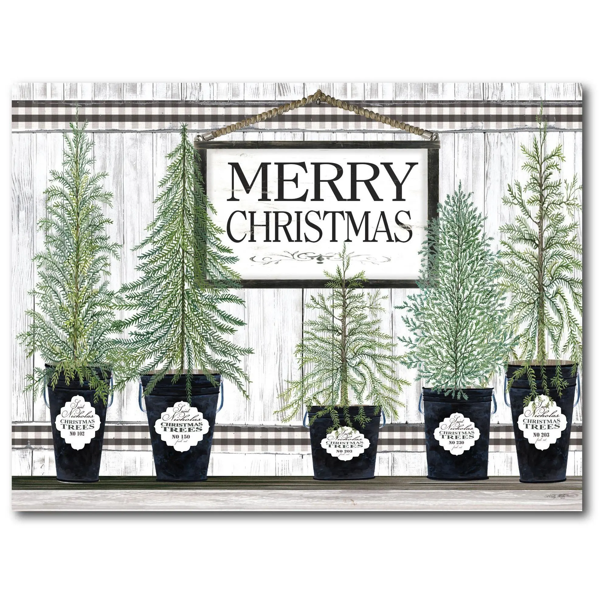 Courtside Market Merry Christmas 3 18x26 Canvas