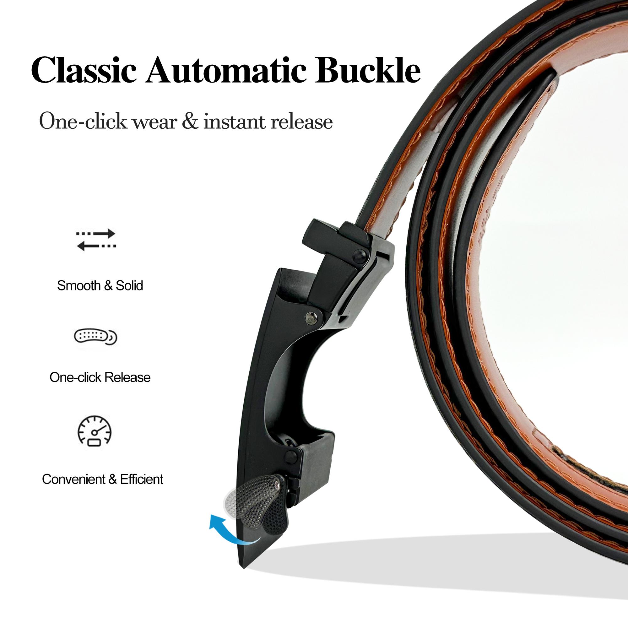 HAILTH Men's Leather Ratchet Belt - No-Hole Adjustable with Easy Release Buckle, Durable Cowhide for Dress, Casual & Golf Wear, Trim-to-Fit Design, Elegant Gift Box for Men (Birthday, Father's Day & Business Accessories) HAILTH Men's Leather Ratchet Belt - No-Hole Adjustable with Easy Release Buckle, Durable Cowhide for Dress, Casual & Golf Wear, Trim-to-Fit Design, Elegant Gift Box for Men (Birthday, Father's Day & Business Accessories)