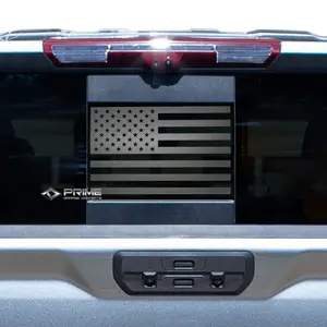 Rear Back Middle Window American Flag Vinyl Decal Stickers Fits Chevy Silverado and GMC Sierra 2019-2022