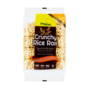 JAYONE Korean Crispy Rice Bars - Brown Rice & White Rice Flavor, 100g | Vegan, Non-GMO Snacks