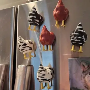 3pcs Cute Chicken Butt Refrigerator Magnets, Fun Decorative Art Decoration Stickers, Fridge Magnets, Strong Magnetic, Kitchen Office Whiteboard Storage Cabinet Christmas, Valentine's Day, and birthday gifts