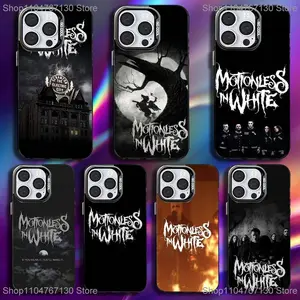 M-Motionless In White Phone Case For iPhone 17,16,15,14,13,12,11,Pro,Max,Plus,Mini,XS,SE Anti Fall Black Matte Hard Bumper