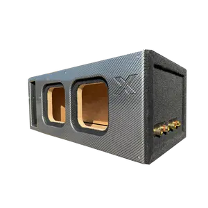 10" Dual Vented SOLO X Sub Box-ALL 1" MDF-Black Super Weave Carbon Fiber Faceplate