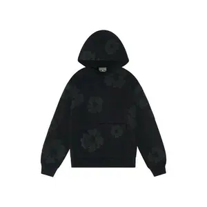 Denim Tears Cotton Wreath Hoodie Black Monochrome