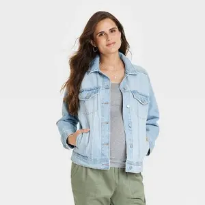 Long Sleeve Maternity Denim Jacket - Isabel Maternity by Ingrid & Isabel
