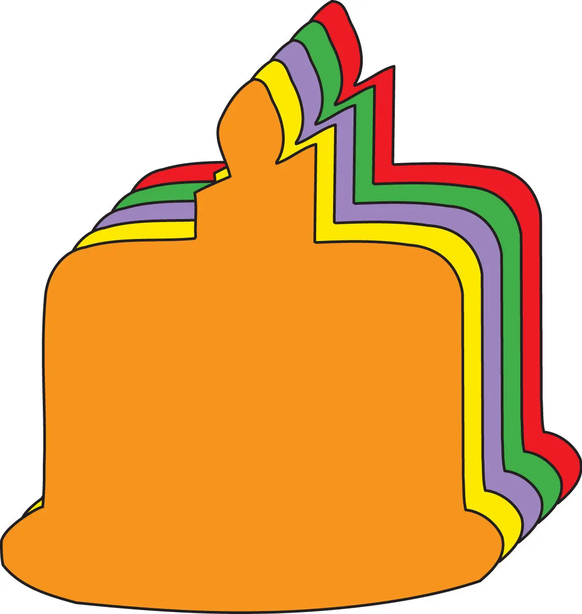 SHAPES ETC. Large Assorted Color Creative Foam Cut-Outs - Birthday Cake Decor