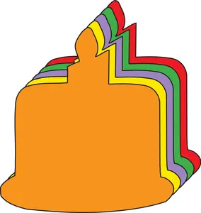 SHAPES ETC. Large Assorted Color Creative Foam Cut-Outs - Birthday Cake