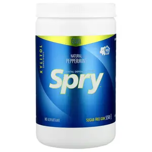 Xlear Spry®, Chewing Gum, Natural Peppermint, 550 Pieces