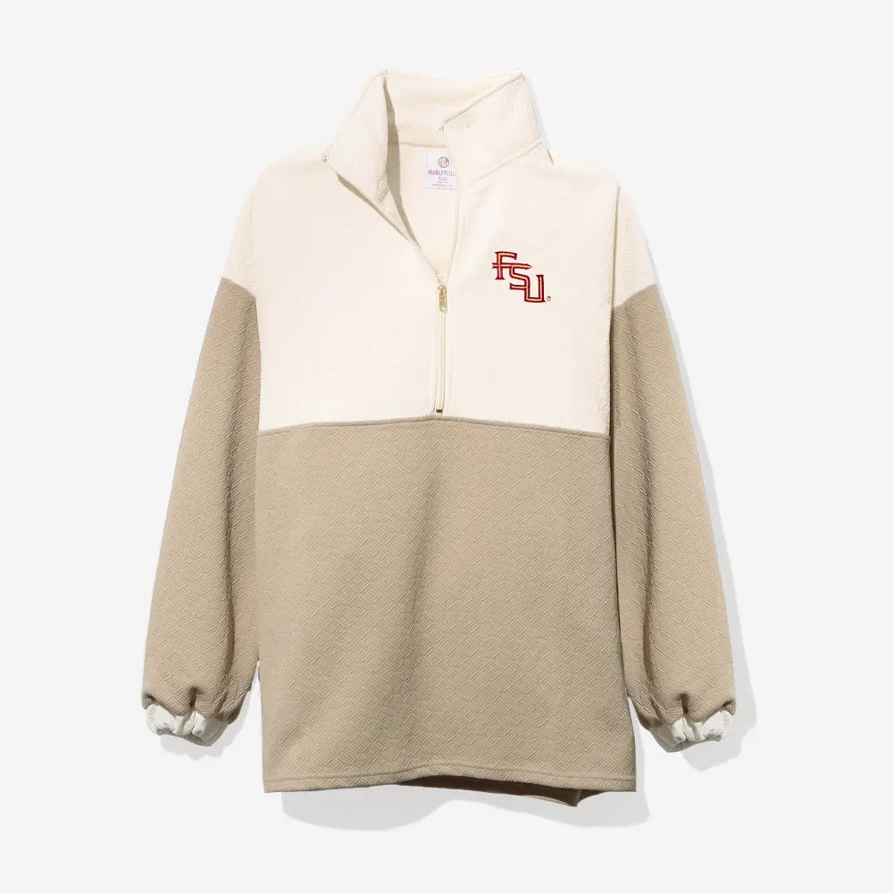 Florida State Seminoles Quilted Pullover Tunic | Tan