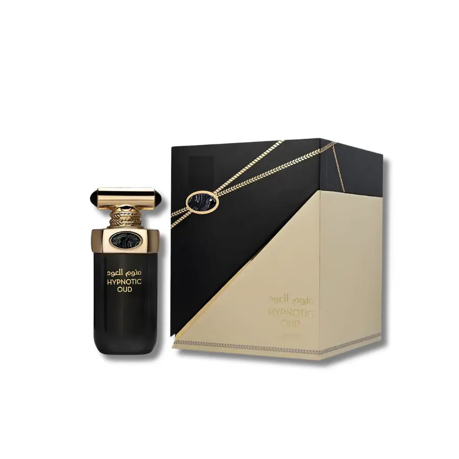 Arabiyat Prestige Hypnotic Oud Eau De Parfum, Luxurious Arabian Fragrance with Warm Spicy Oud, Sweet Caramel, Vanilla, and Woody Musk Notes, 3.4 fl oz, Single Item