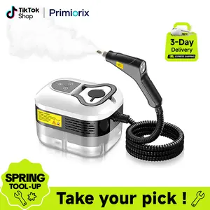 Steam Cleaner, Handheld Portable Steam Cleaner with 9pcs Accessories, 6-Level Adjustable, 15s Fast Heat-Up, High Temp Steamer for Kitchen Grease, Tile, Grout, Bathroom & Car Detailing Floor Cleaning Tool