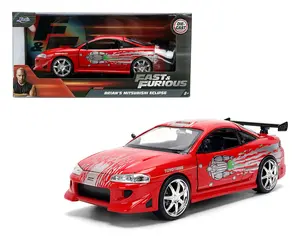 Jada 1:24 Brian’s 1995 Mitsubishi Eclipse with Dom’s Mazda RX-7 Graphics – Red – Fast & Furious Remix Edition