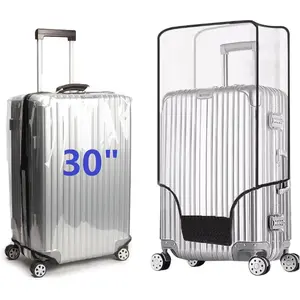 Clear PVC Suitcase Cover Protectors Transparent Luggage Cover  Wheeled Suitcase Dust Cover  Travel Luggage Sleeve Protector (30")