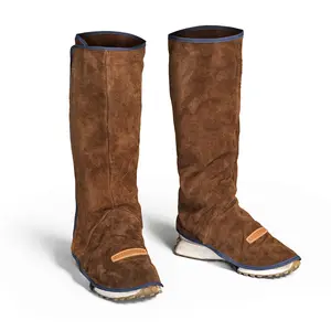 YESWELDER Leather Welding Spats - Heat Resistant Shoe & Leg Covers, Abrasion Protection | Work Safety Gaiters for Welders