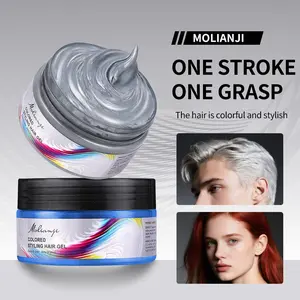 DIY Men's Hair Dye Styling Gel, 9 Colors Temporary Hair Color, Instant Hair Dye, Natural Hold, Easy to Use and Wash, Suitable for Daily Use