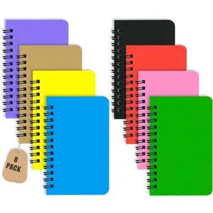 8 Pack Small Spiral Notebook Pocket Notebook 3x5 Spiral Notepads With Lined Pages, Small Top Spiral Notebook Little Mini Memo Steno Note Pads for Outdoor  Office College School