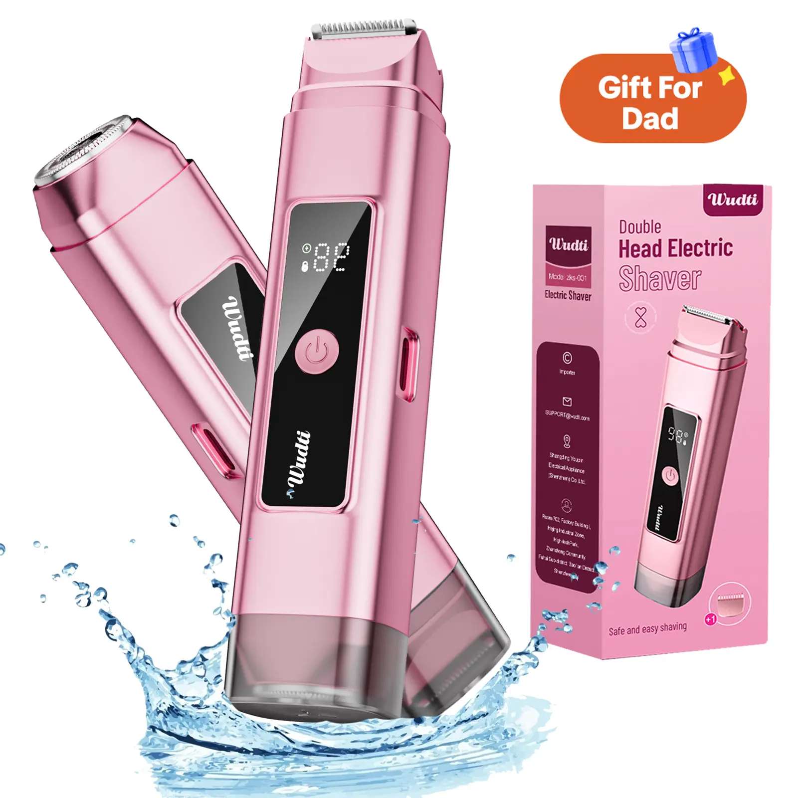 [fathersdaygift]Electric painless facial hair remover Bikini Trimmer for Women, Electric Shaver and Razor 2-in-1 electric razor  Dual Heads for Painless Trimming of Pubic Hair, Face, Underarms and Legs,Waterproof summerwins