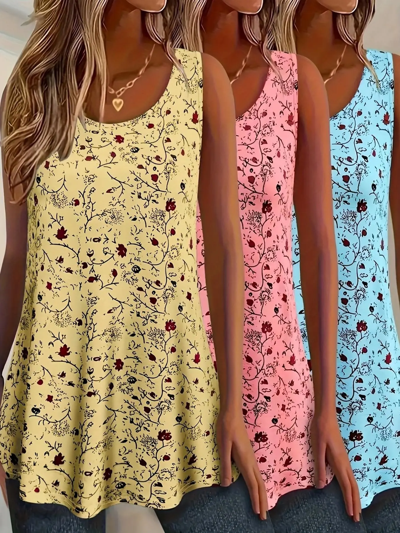 Women's Plus Size Printed Top Set, Casual Comfort Sleepwear, Soft Casual Pajamas, Four Seasons Wearable, Breathable Home Clothing for Outdoors