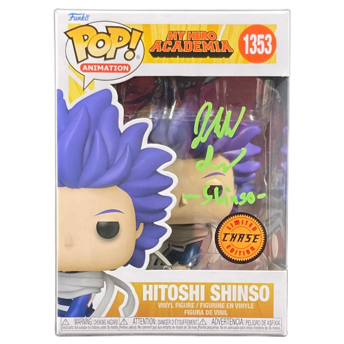 Jarrod Greene Signed Funko POP My Hero Academia Hitoshi Shinso 1353 Auto JSA Chas