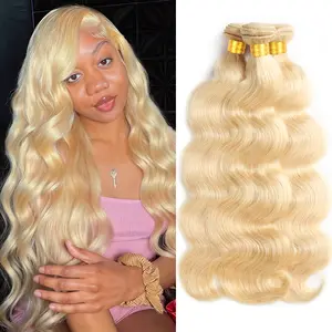 613 Blonde Human Hair Bundles Body Wave Brazilian Human Hair Bundles Straight Hair 3 Bundles