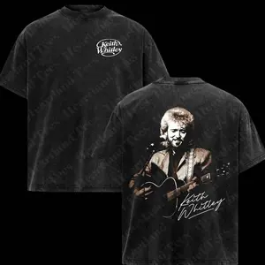 Vintage Keith Whitley 80s Country Music T-Shirt – 2-Sided Retro Graphic Tee, Unisex Cotton Shirt for Country Fans & Classic Music Lovers K