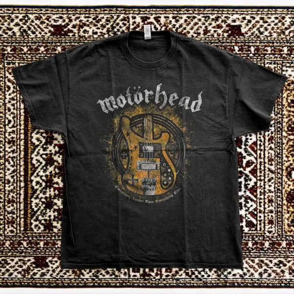 MOTÖRHEAD LEMMY BASS Unisex Black Cotton T-shirt S-5XL, Band Tee, Music Shirt, Gifts For Him, Gifts For Her