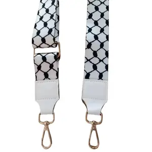 Keffiyeh Bag Strap - Palestinian Kuffiyeh Strap for Bag, Camera, Guitar, Purse - Adjustable Length Shoulder Strap