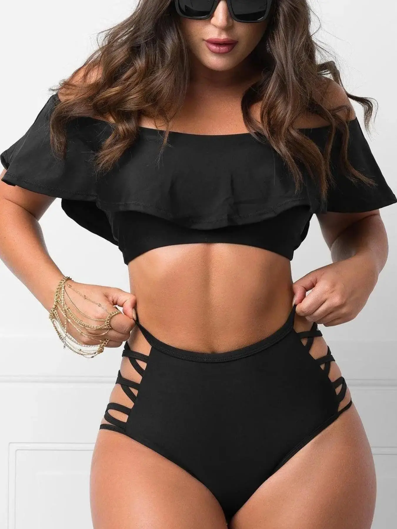 New Fashion High-End Sexy Swimsuit Style Bikini Spa Swimwear for Women, European and American Beach Two-Piece Swimsuit, Stylish and Comfortable, High Waisted Swimsuit Bathing Suit, Bikini Swimsuit Set, Bikini Sets