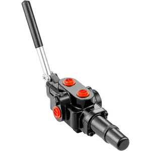 VEVOR Hydraulic Log Splitter Valve 1 Spool, 25 GPM Hydraulic Directional Control Valve, 3626PSI Hydraulic Loader Valve, Hydraulic Joystick Control Valve for Small Tractors, Loaders, Log Splitter
