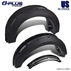 Textured Black Pocket Rivet Wheel Fender Flares Cover, Automotive Car Accessories for 2015-17 Ford F-150 Truck with Pocket Rivets