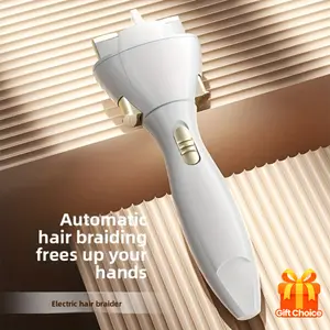 Automatic Braiding Tool! One-Click Operation, Easy to Make Twist Braids, Fishbone Braids, And More Styles. Even for Handicapped People. 30-Second Quick Braiding, Suitable for All Hair Types. Perfect Gift for Barbers And Stylists