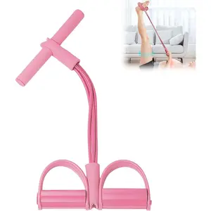21 Fitness Resistance Bands-6 Tube Pedal Ankle Puller - 2026 New Sit up Leg Stretch Rope Exercise Bands with Handles, Stretching Workout Fitness Bands for Arm Weights Exercise Equipment