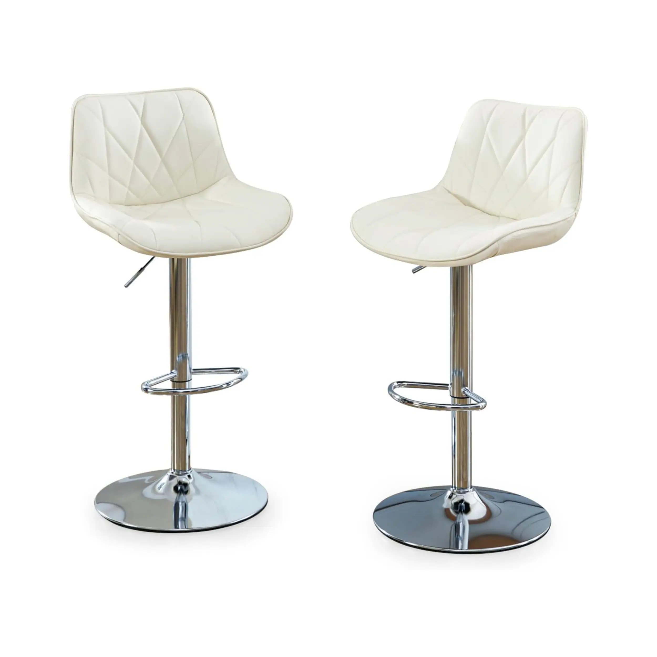 Creamy PU-silver Leg