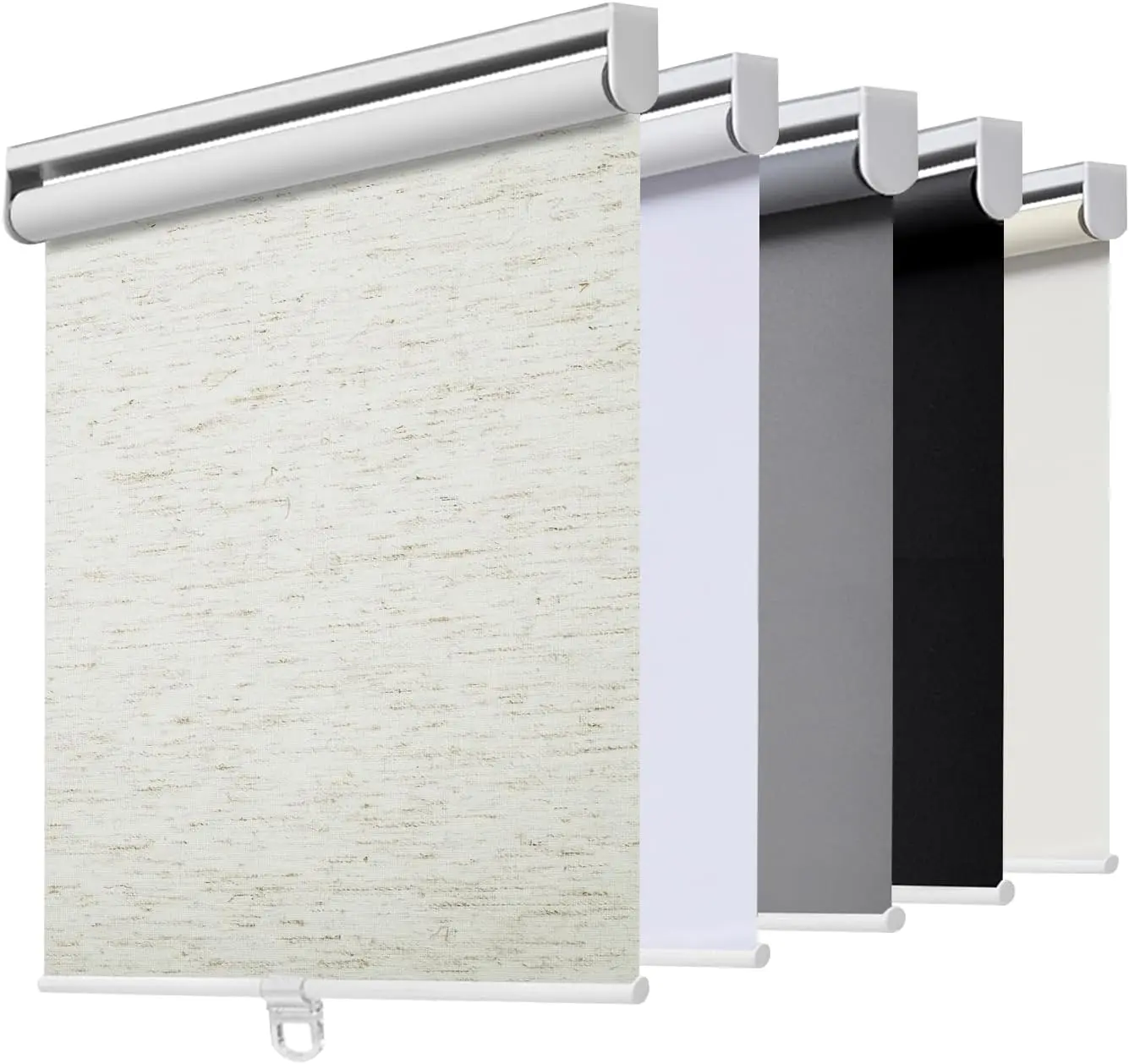 AOSKY Blackout Cordless Roller Shade for Windows, 23"W x 72"H, Linen Cream | Black Out Window Shade with Spring System, Thermal Insulated UV-blocking Fabric, Room Darkening Pull Down Blind for Home Door