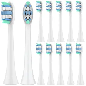 12 Pcs  Replacement Brush Heads Compatible with Philips Electric Toothbrush, Professional Toothbrush Head Refills for 4100 1100 2100 5300 Teeth Cleaning Tool, Teeth Cleaning Kit