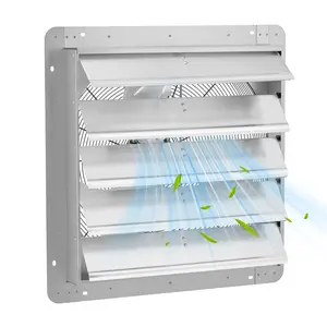 20" /24" Shutter Exhaust Fan Wall Mounted with 5 ft Power Cord, 3500 CFM 1500 RPM Attic Vent Fan with Auto Shutters, Quiet Powerful Airflow for Garage, Attic