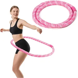 Weighted Hula Hoops for Adults, Foldable Soft Spring Design, Ideal for Women's Exercise & Weight Loss, Portable Workout Accessory