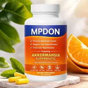 Liver Support & Detox Formula Capsules, Helps Support Liver Function, Energy, Digestion and Metabolism, with Pasteurized Akkermansia, Non-GMO, Gluten-Free, 60 Count