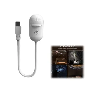 2-in-1 Star Galaxy Projector & Night Light, 360° Adjustable LED Space Lamp with Multiple Projection Films, USB Portable Warm Night Light for Bedroom, Hallway, Ceiling Decor