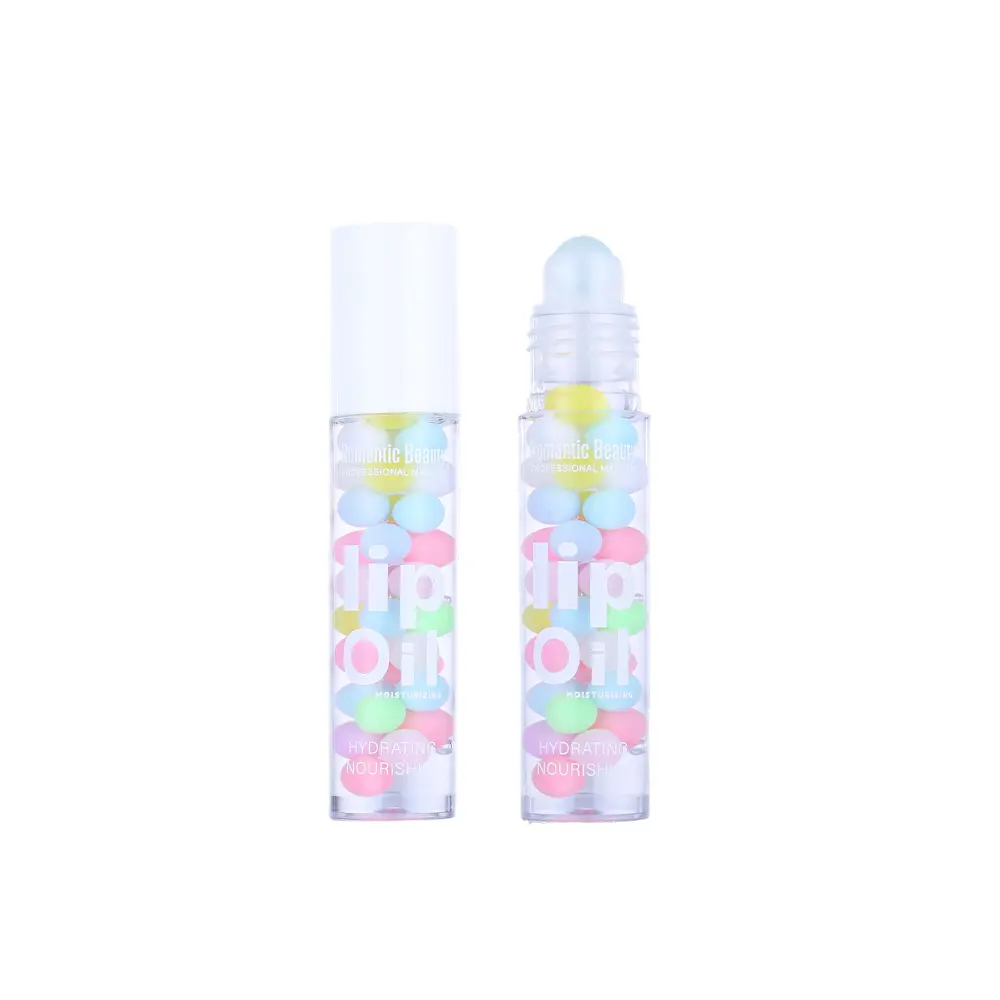 Romantic Beauty Roller Ball Lip Gloss Oil - Deep Hydrating Lip Treatment, Non-Sticky Nourishing Care with Glass-Like Shine