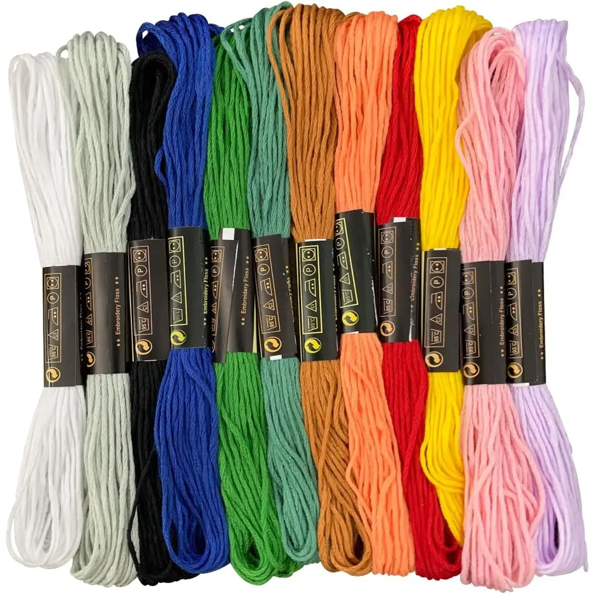 Embroidery Floss 12 Rainbow Color Skeins, Friendship Bracelet String  Stitch Embroidery Thread Floss Bracelet Making Yarn, Craft Floss