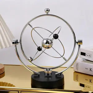 Newton Cradle Balance Ball USB Version, Home Office Perpetual Motion Desktop Decor, Educational Science Art Craft Decoration, Stress Relief Toy, Decorative Fidget Figurine