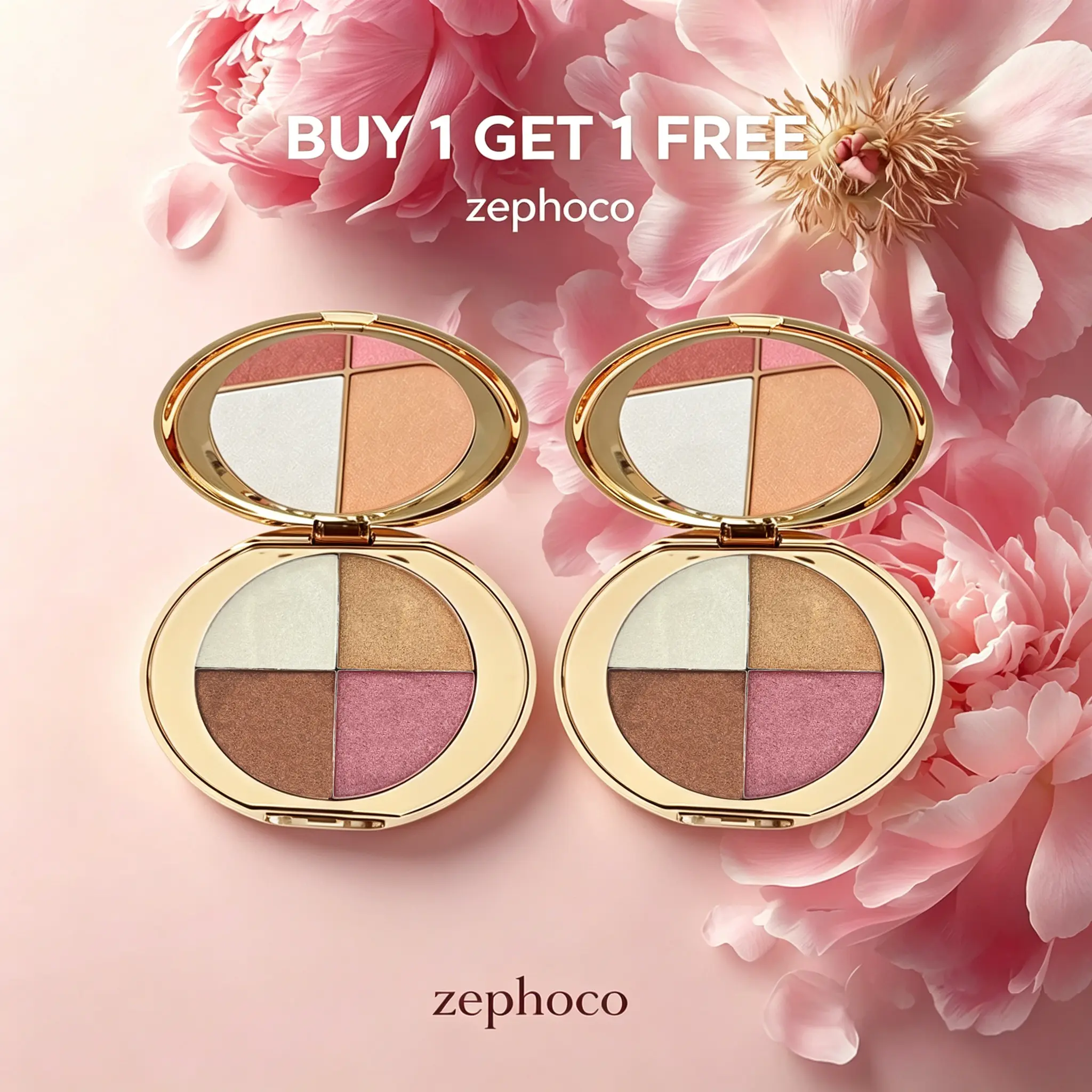 Buy 1 Get 1 Free cheek palette - eyeshadow and highlighter makeup Shimmer bedazzled Cosmetic All-in-One Cream moon Powder Radiance Radiance color  palette Bronzer blush glow
