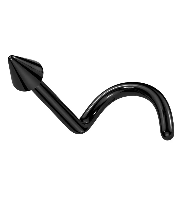 Black PVD Spike Titanium Nose Screw