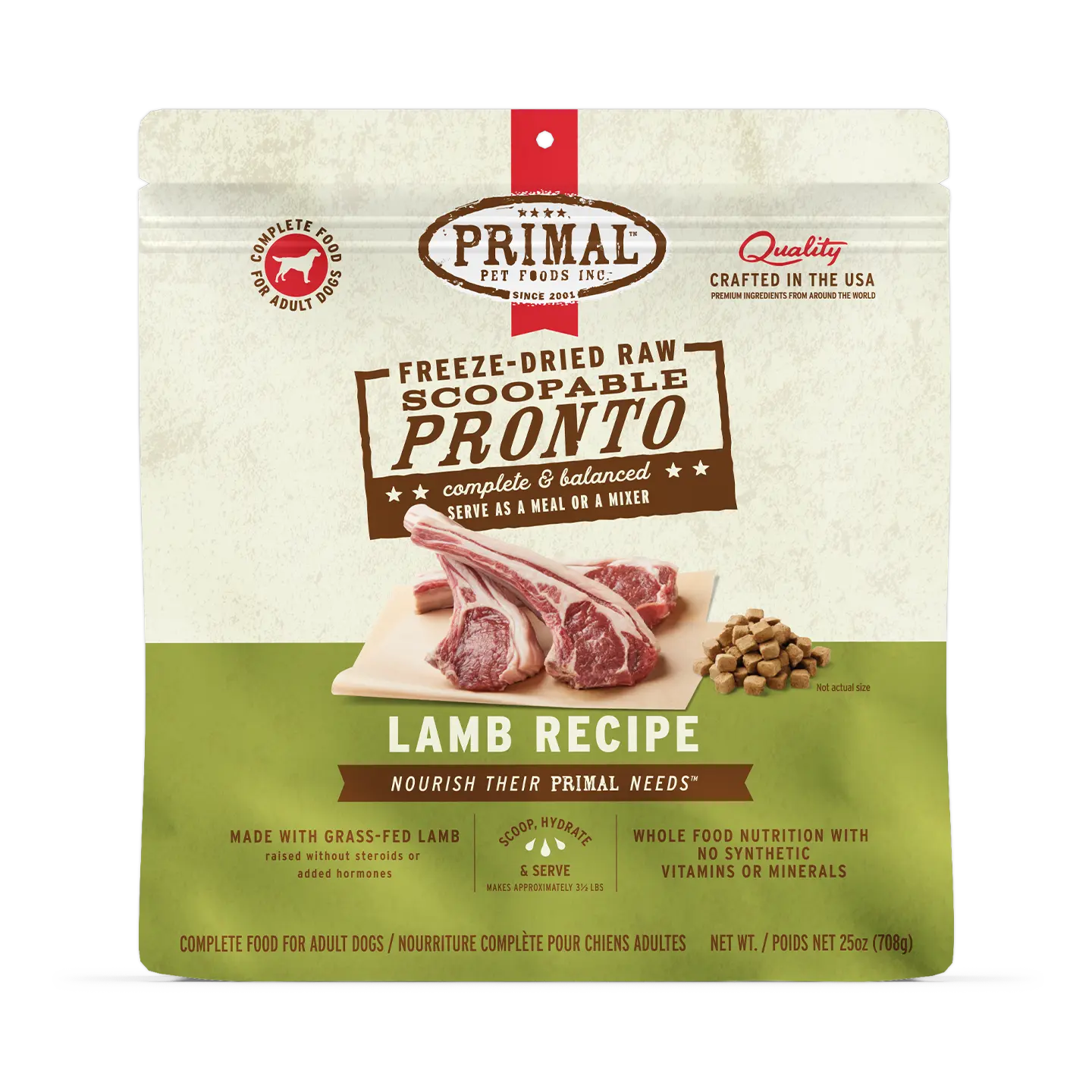 Freeze-Dried Raw Scoopable Pronto Dog Food - Lamb Recipe