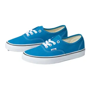 VANS Authentic Color Theory Mediterranean Blue Unisex Fit Lace-Up Canvas Casual Sneakers - Comfortable Daily Wear Trainers, Versatile Unisex Footwear