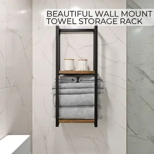 Portable High-Quality Wall-Mounted Towel Rack, Space-Saving Design, Ideal for Bathroom and Bedroom, 1/2 Layer Towel Drying Rack
